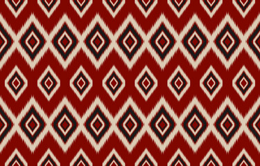 Abstract ethnic tribal pattern art. Ethnic ikat seamless pattern. American, Mexican style. Design for background, wallpaper, illustration, fabric, clothing, carpet, textile, batik, embroidery.