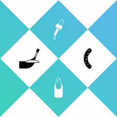 Set Manicure, Broken nail, Pipette with oil and Nail file icon. Vector