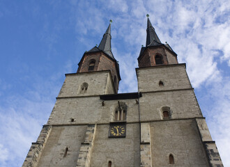 Fototapeta na wymiar Church of St. Mary (or Marktkirche) in Halle, Germany