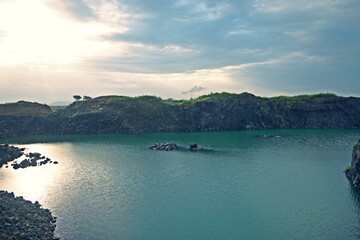 Beautiful landscape with lake 