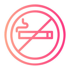 No Smoking gradient icon