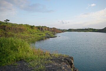 Obraz premium landscape with lake and sky 