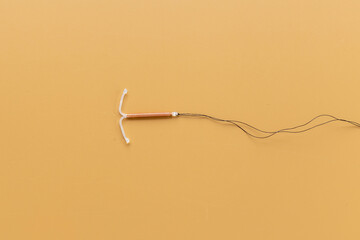 T-shaped intrauterine contraceptive device. Hormone free contraception concept