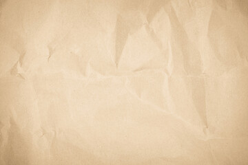Paper vintage background. Recycle brown paper crumpled texture, Old paper surface for background.	
