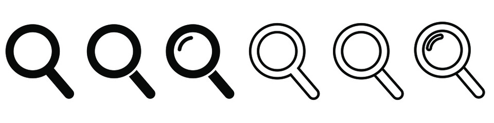 Isolated magnifying glass icon vector. zoom illustration graphic design. Loupe symbol. focus logo.