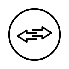 Black line icon for Double arrow