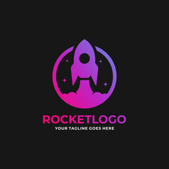 Rocket logo vector