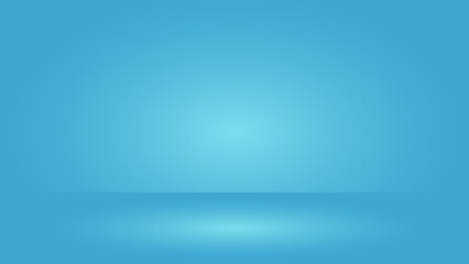 abstract blue background with studio lighting  and blank space for product display backdrop