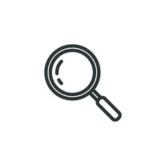 Vector sign of the Magnify symbol is isolated on a white background. Magnify icon color editable.