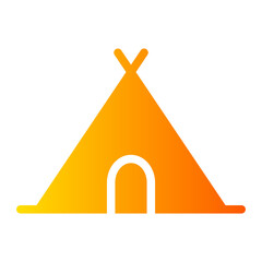 Camping gradient icon