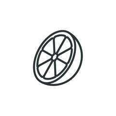 Obraz premium Vector sign of the orange symbol is isolated on a white background. orange icon color editable.