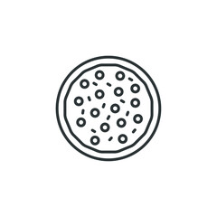 Fototapeta premium Vector sign of the pizza symbol is isolated on a white background. pizza icon color editable.
