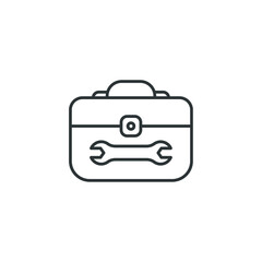 Vector sign of the toolbox symbol is isolated on a white background. toolbox icon color editable.