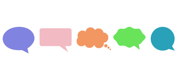 Empty blank speech bubbles. Talk bubble box. Speak ballon on white background. Communication, dialog, feedback vector symbols.
