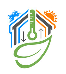 isolation maison vecteur logo