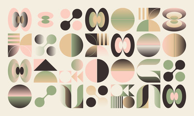 Scandi Art Made With Scandinavian Inspired Graphics Using Abstract Vector Geometric Shapes