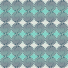 Op-Art Effect Vector Graphics Made With Abstract Geometric Shapes Using Digital Transition Effect