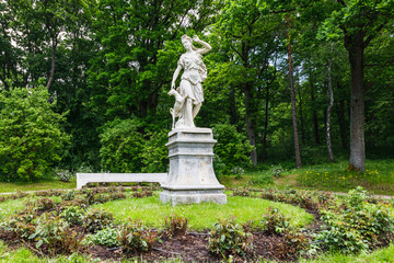 Obraz premium Statue of Marie Adelaide De Savoye, Duchesse De Bourgogne. Uzutrakis, Lithuania, 10 June 2022