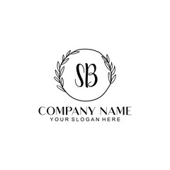 Obraz premium SB Beauty vector initial logo