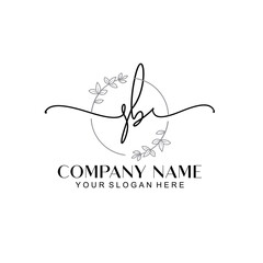 SB signature logo template vector
