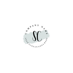 SC Beauty vector initial logo