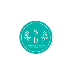 SD Beauty vector initial logo