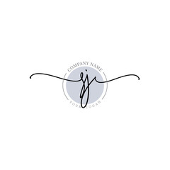 SJ signature logo template vector