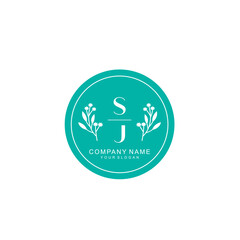 SJ Beauty vector initial logo