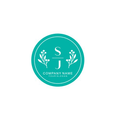 Fototapeta premium SJ Beauty vector initial logo
