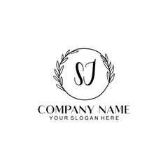 SJ Beauty vector initial logo
