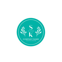 SK Beauty vector initial logo
