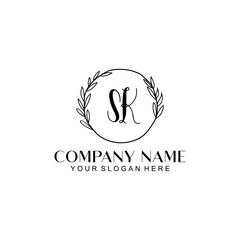 SK Beauty vector initial logo