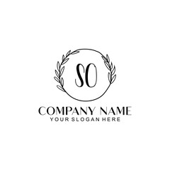 SO Beauty vector initial logo