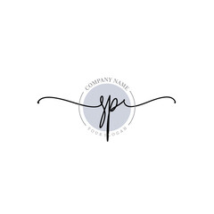 SP signature logo template vector