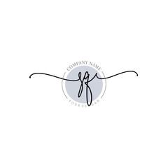 SQ signature logo template vector