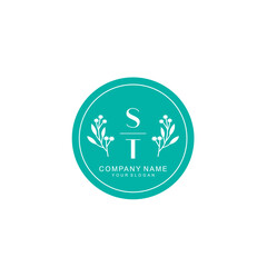 ST Beauty vector initial logo