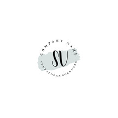 SV Beauty vector initial logo