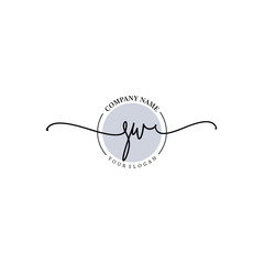 Obraz premium SW signature logo template vector 