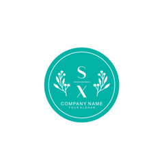 SX Beauty vector initial logo