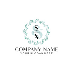 SX Beauty vector initial logo