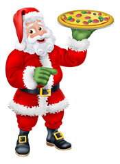 Christmas Santa Claus Father Christmas Pizza Chef