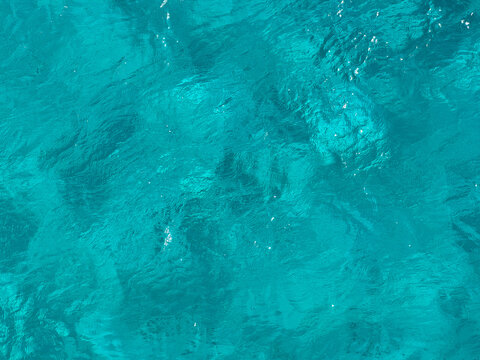 Closeup abstract of surface blue water for background. Blurred abstract for background. Reflection on surface blue water in the sea. Waves of the sea screensaver for your desktop