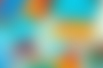 Pure lo-fi grain gradient texture. Orange gradient background. Purple spray paint brush. Turquoise undertone gradients for banner design, minimal poster, label cosmetics. Multicolor liquid backdrop.