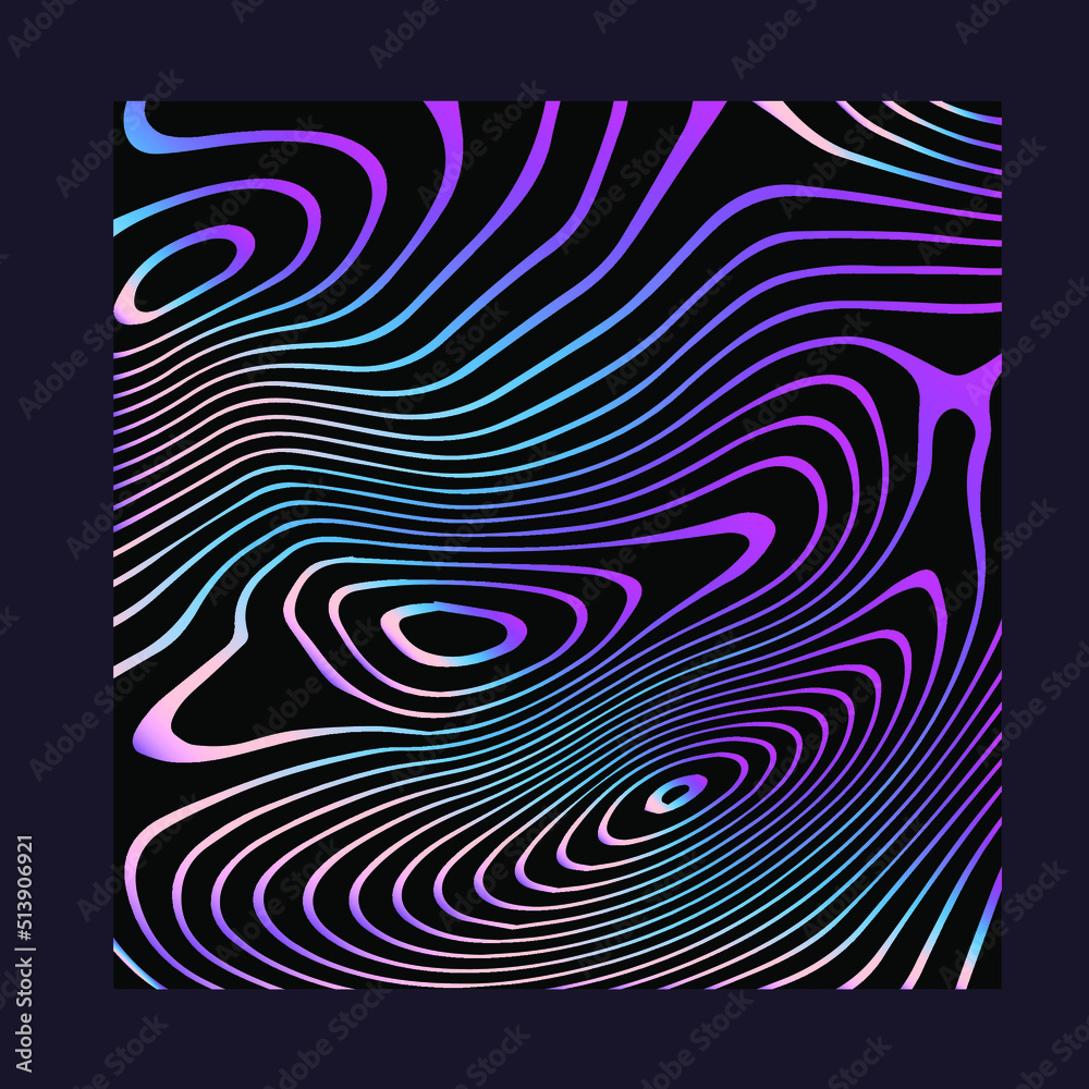 Aufkleber Abstract trippy background with with distorted and glitched pattern in holographic chrome colors.
