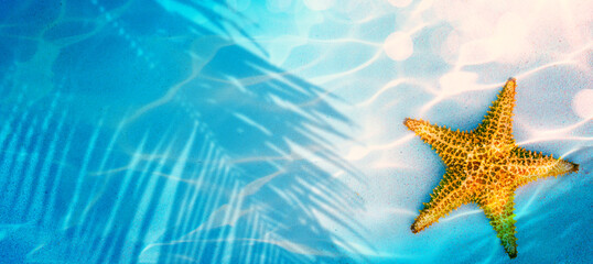 Fototapeta na wymiar Art Abstract sunny tropical sandy beach summer background