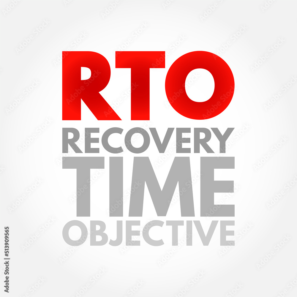 Poster rto recovery time objective - amount of real time has to restore its processes at an acceptable serv