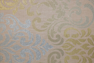 Vintage tapestry background texture with a repeat canvas pattern