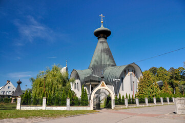 Orthodox Holy Trinity's Church in Hajnowka, town in Podlaskie Voivodeship, Poland. It is one of the biggest shrines in Poland.