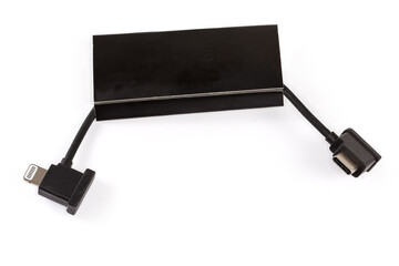 Short USB-C to Lightning cable in the carton packaging