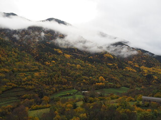 Torla, pueblo de montaña ubicado en Ordesa. España.
